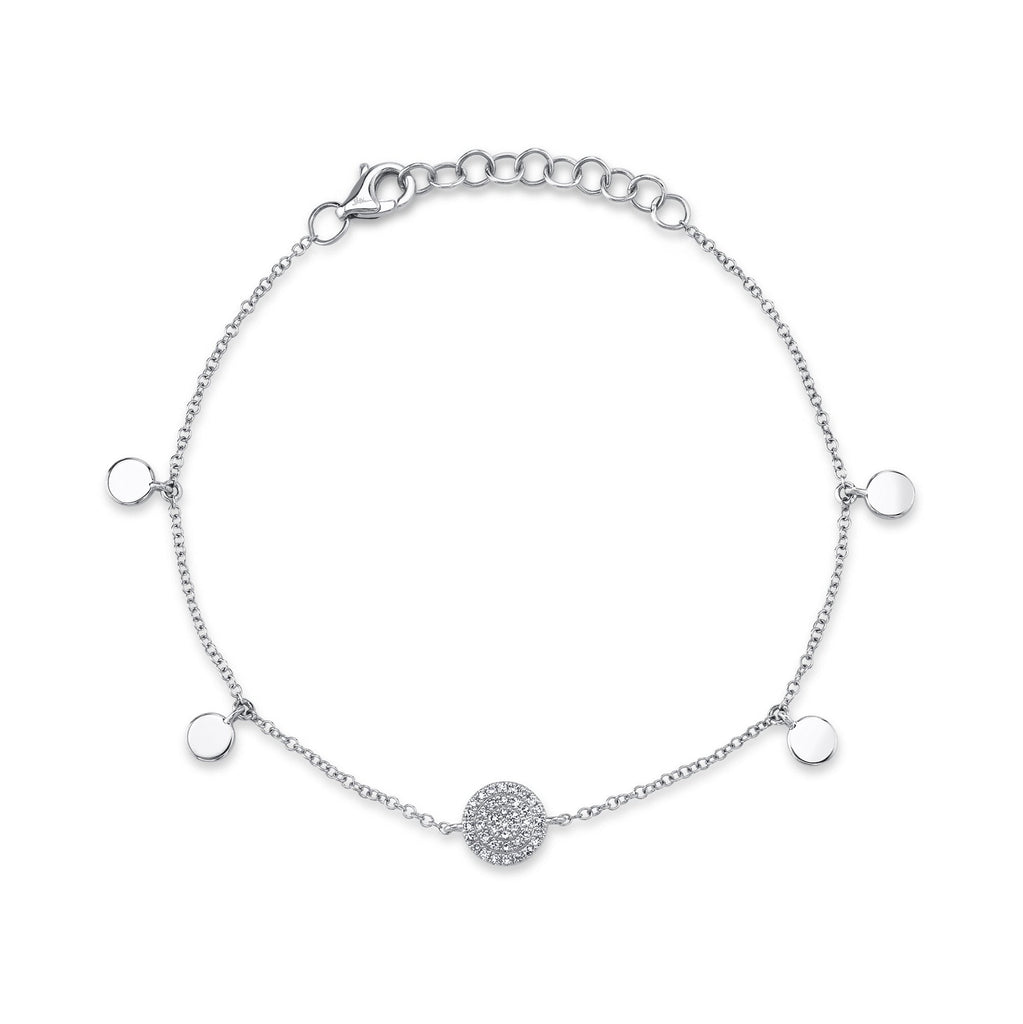 Shy Creation 0.09Ct Diamond Pave Circle Bracelet SC55021019