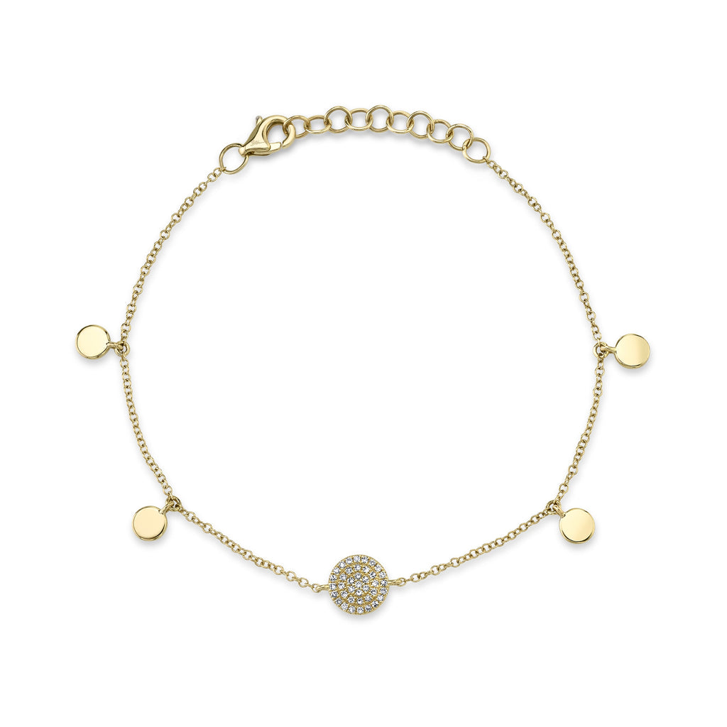 Shy Creation 0.09Ct Diamond Pave Circle Bracelet SC55021020