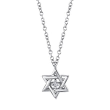 Shy Creation 0.03Ct Diamond Star Of David Necklace SC55021055