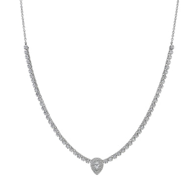 1.28CT DIAMOND PEAR NECKLACE