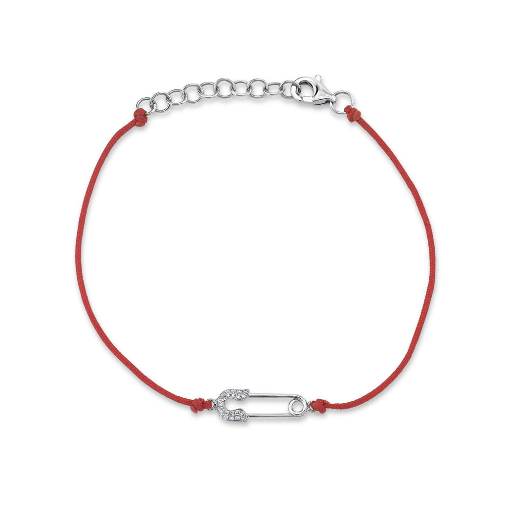 Shy Creation 0.06Ct Diamond Safety Pin String Bracelet SC55021250