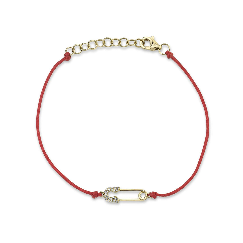 Shy Creation 0.06Ct Diamond Safety Pin String Bracelet SC55021251