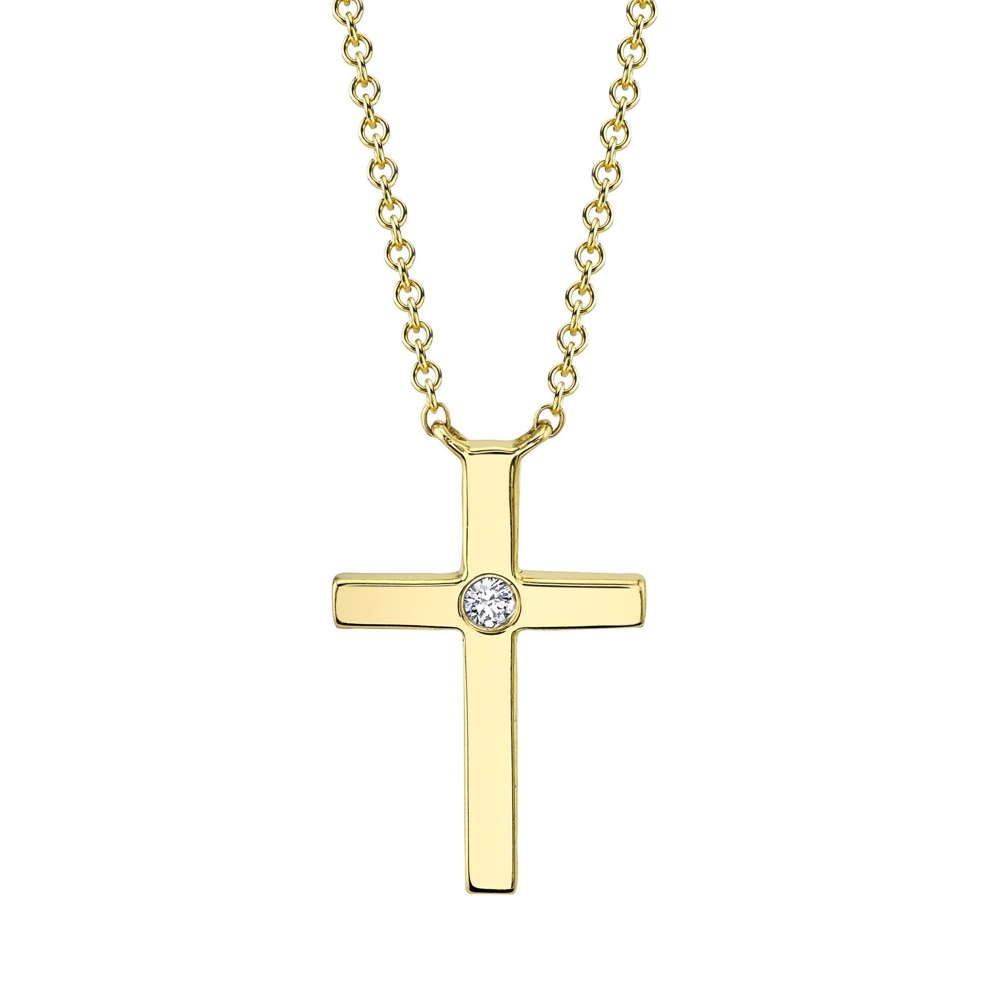 shy-creation-0-03ct-diamond-bezel-cross-necklace-sc55021364