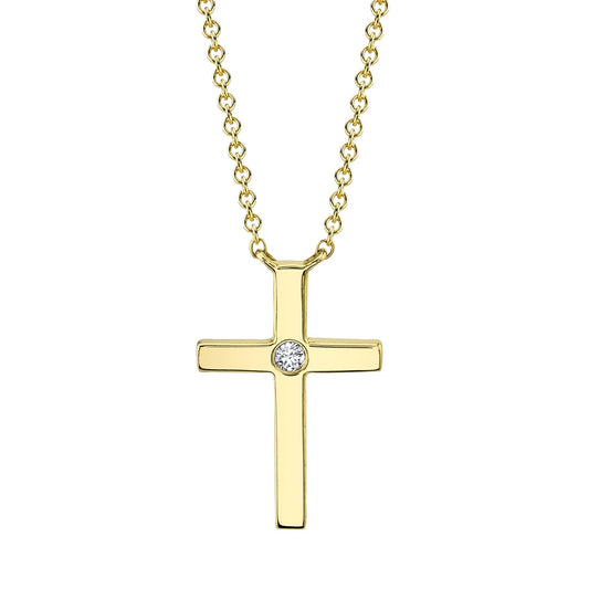 shy-creation-0-03ct-diamond-bezel-cross-necklace-sc55021364