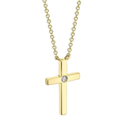 shy-creation-0-03ct-diamond-bezel-cross-necklace-sc55021364