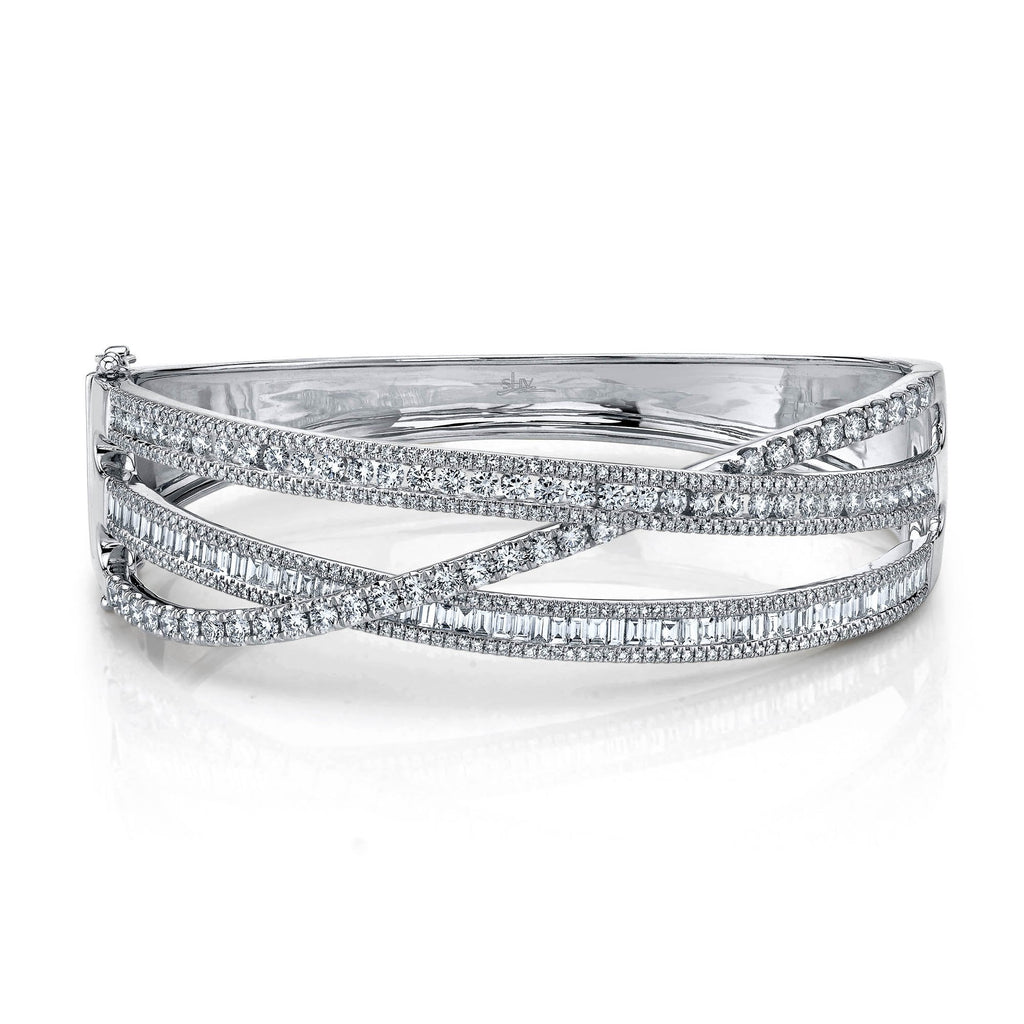 3.97CT DIAMOND BAGUETTE BANGLE