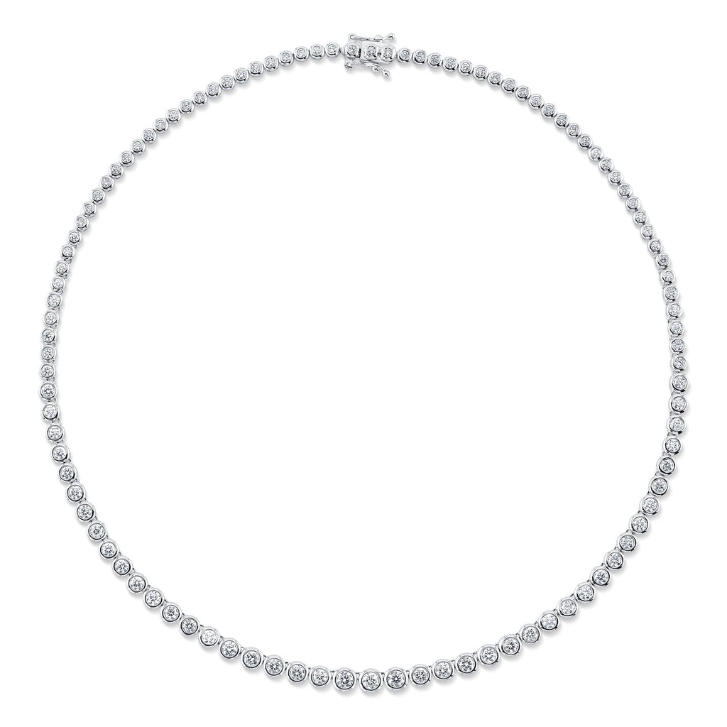 4.57CT DIAMOND BEZEL TENNIS NECKLACE