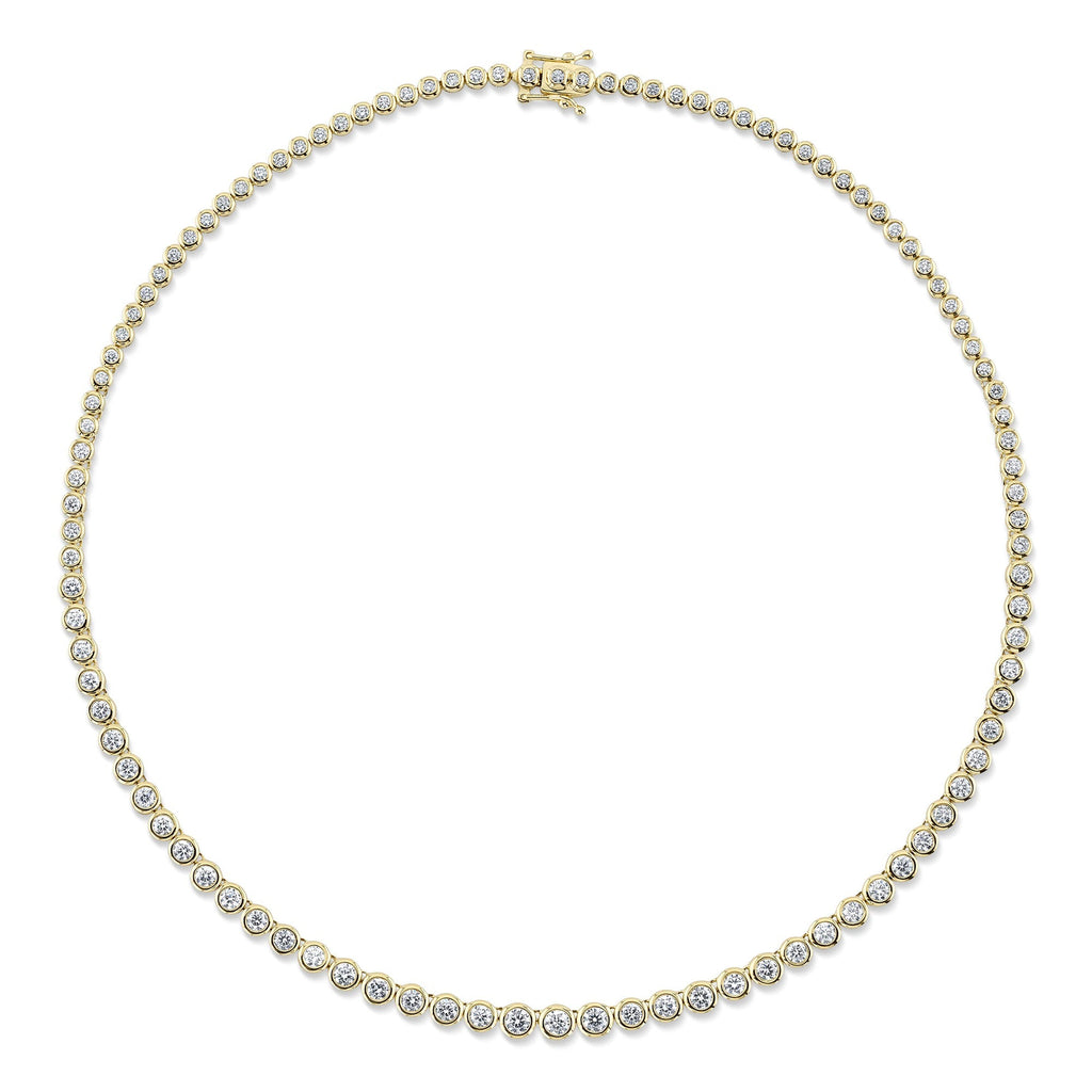 4.57CT DIAMOND BEZEL TENNIS NECKLACE
