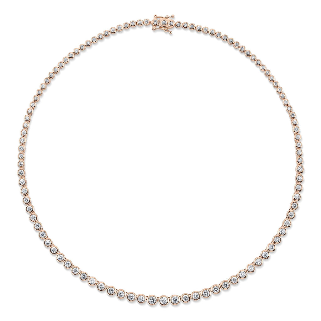 4.57CT DIAMOND BEZEL TENNIS NECKLACE