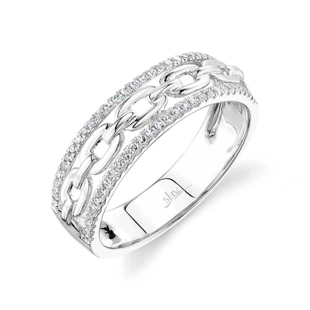 Shy Creation 0.19Ct Diamond Link Ring SC55022130