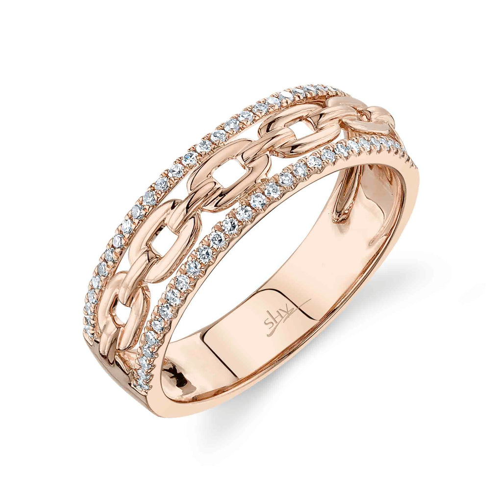 Shy Creation 0.19Ct Diamond Link Ring SC55022132