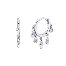 Shy Creation 0.12Ct Diamond Eye Hamsa Shaker Huggie Earring SC55022257