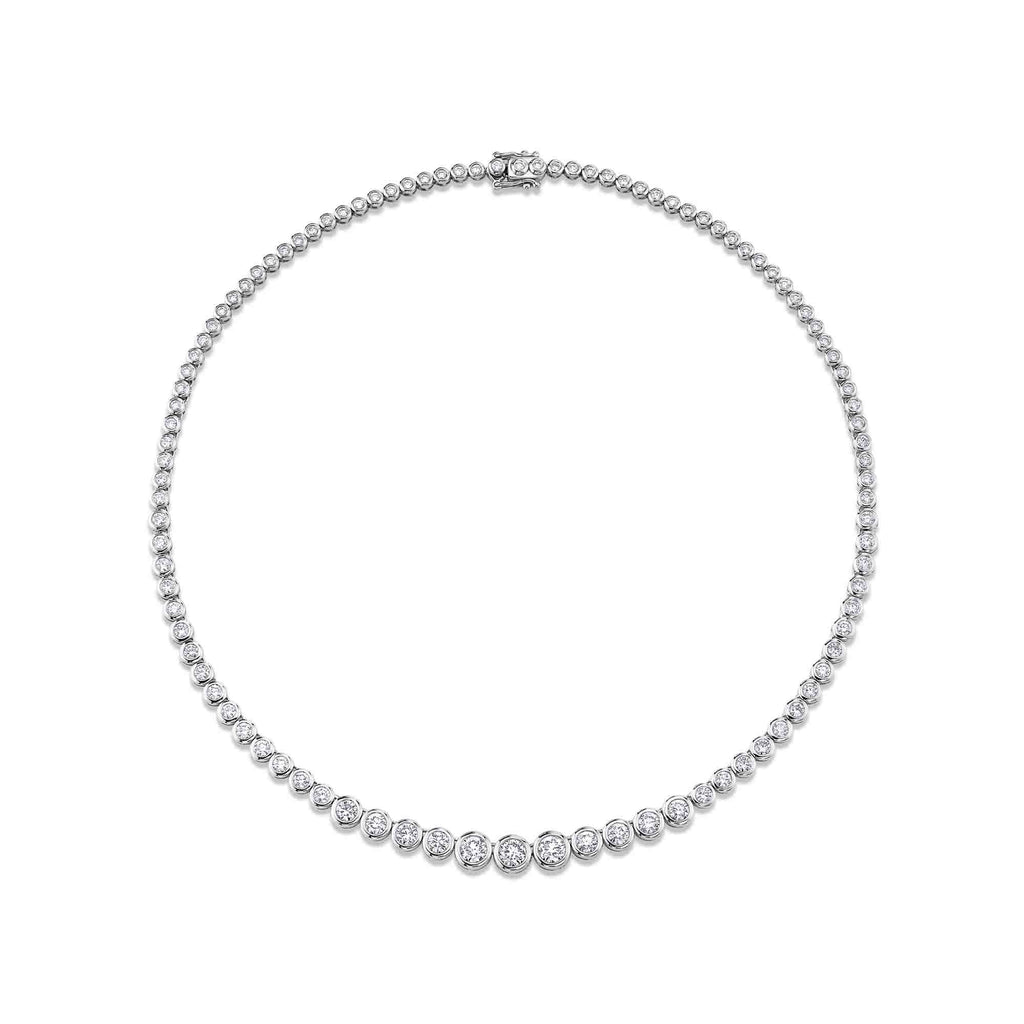 5.80CT DIAMOND BEZEL TENNIS NECKLACE