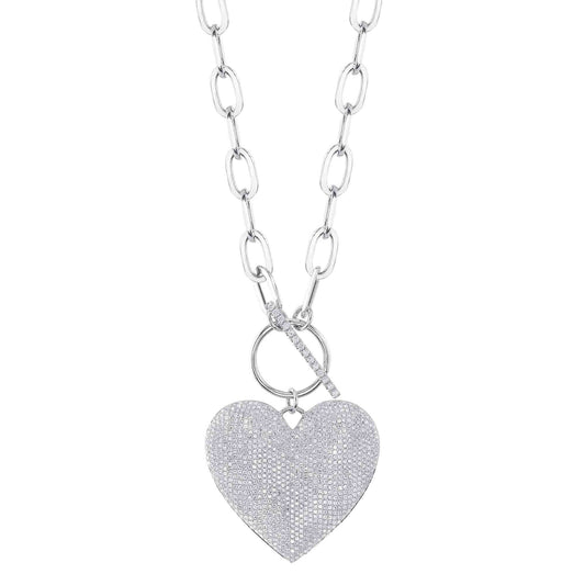 shy-creation-1-99ct-diamond-pave-heart-paper-clip-link-necklace-sc55022369v4