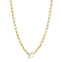 Shy Creation 0.13Ct Diamond Paper Clip Link Necklace SC55022370V2