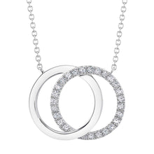Shy Creation 0.31Ct Diamond Love Knot Circle Necklace SC55022495