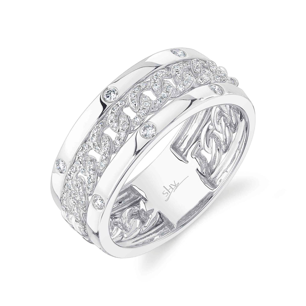 0.34CT DIAMOND LINK MEN'S RING
