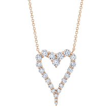 1.01CT DIAMOND OPEN HEART NECKLACE