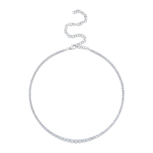 4.73CT DIAMOND CROWN SETTING TENNIS NECKLACE