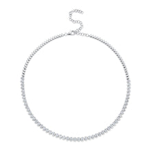 3.91CT DIAMOND PEAR BEZEL TENNIS NECKLACE