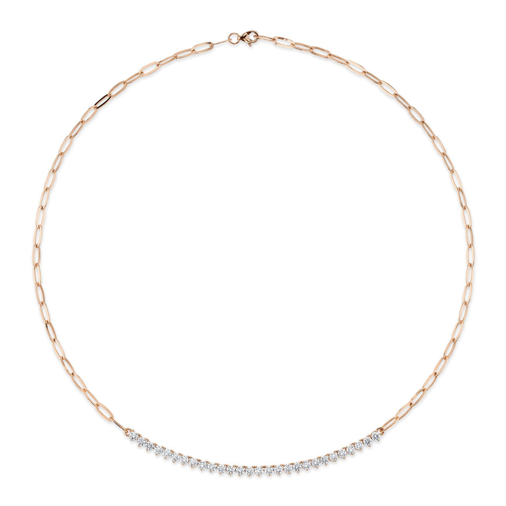 2.50CT DIAMOND PAPER CLIP LINK NECKLACE