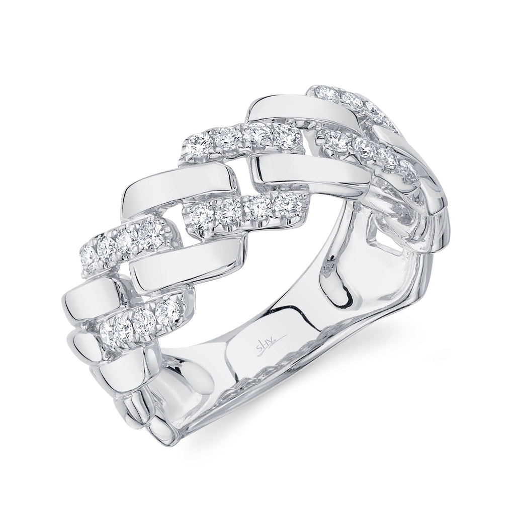 0.45CT DIAMOND LINK MEN'S RING