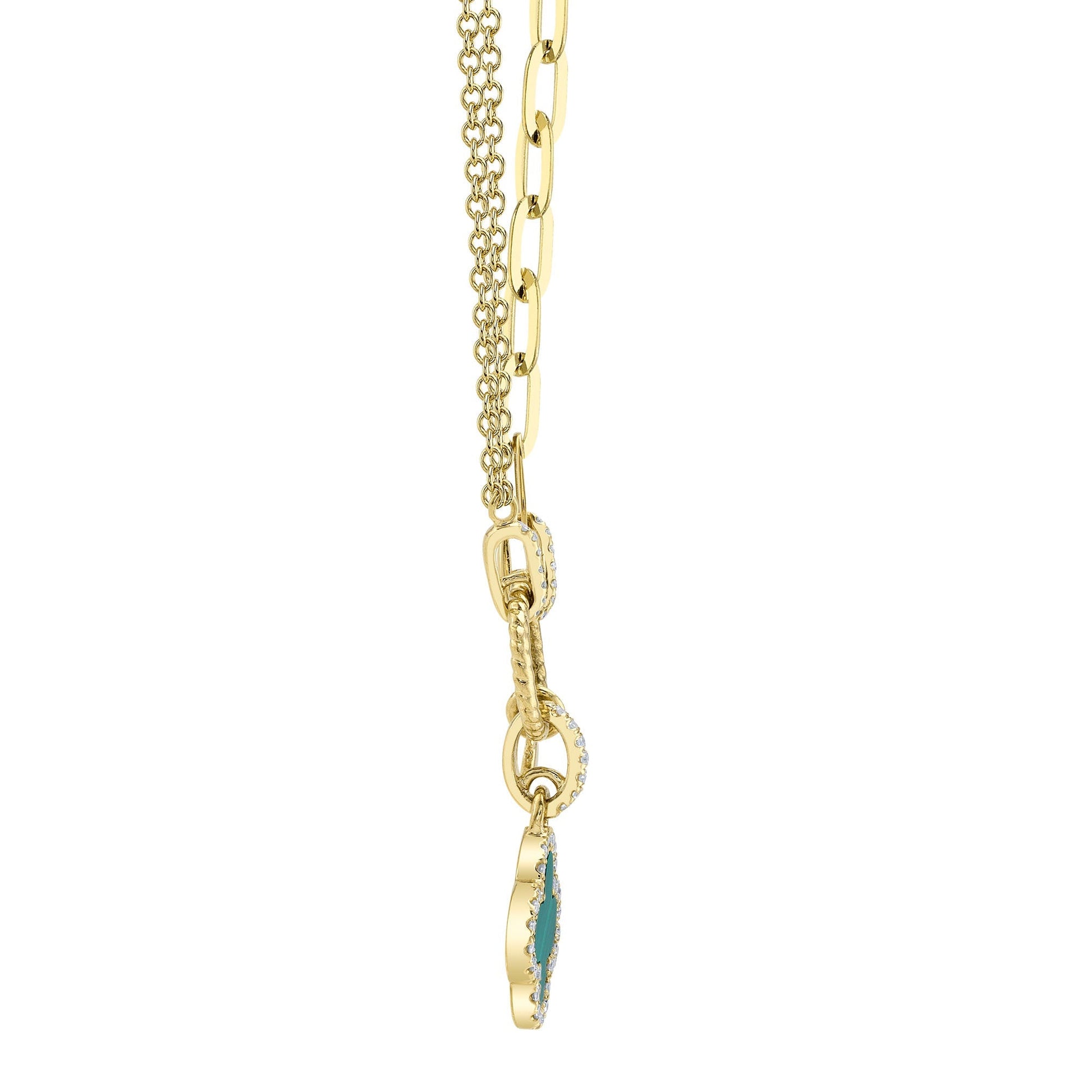 0-12ct-diamond-0-54ct-malachite-clover-paper-clip-link-necklace-1