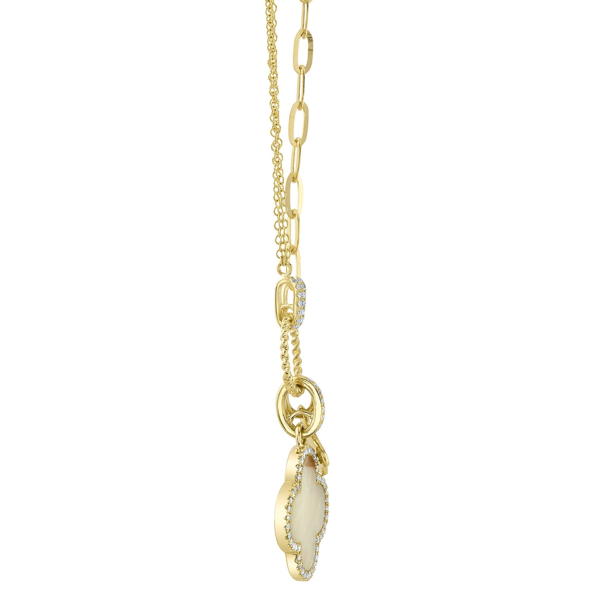 0-17ct-diamond-1-36ct-mother-of-pearl-clover-paper-clip-link-necklace