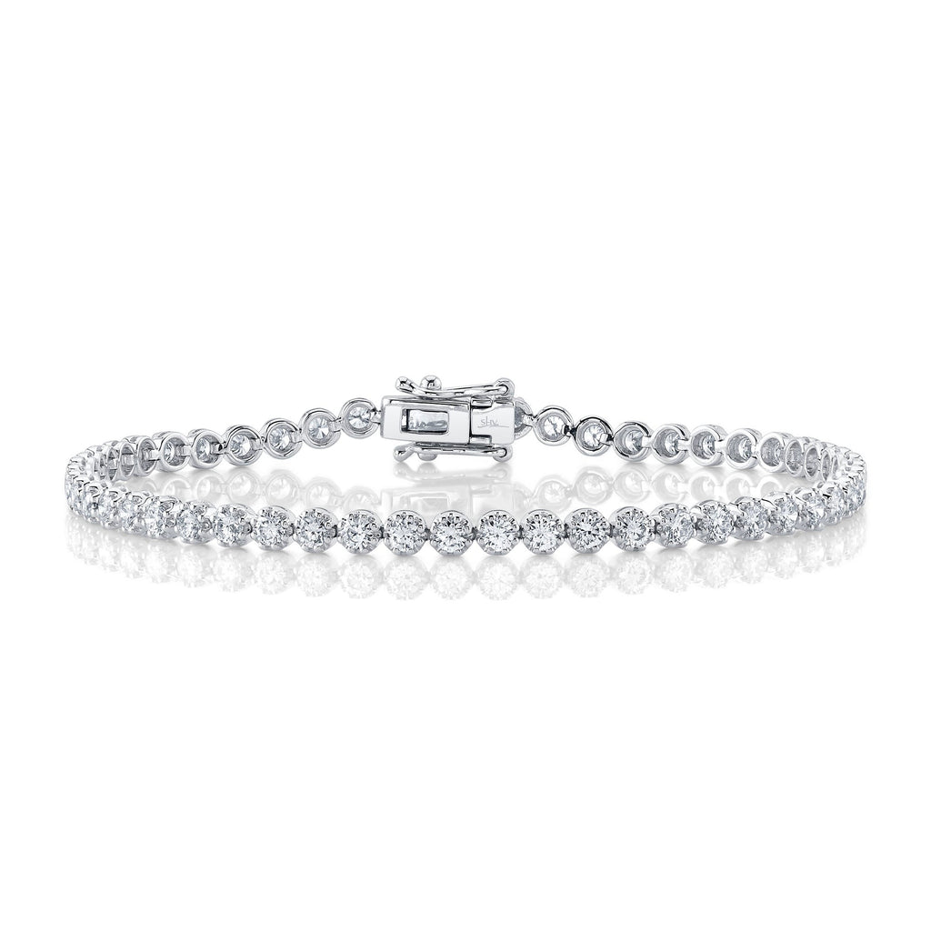 3.03CT DIAMOND CROWN SETTING TENNIS BRACELET