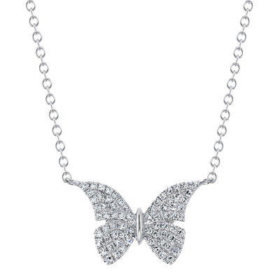 0.15CT DIAMOND BUTTERFLY NECKLACE