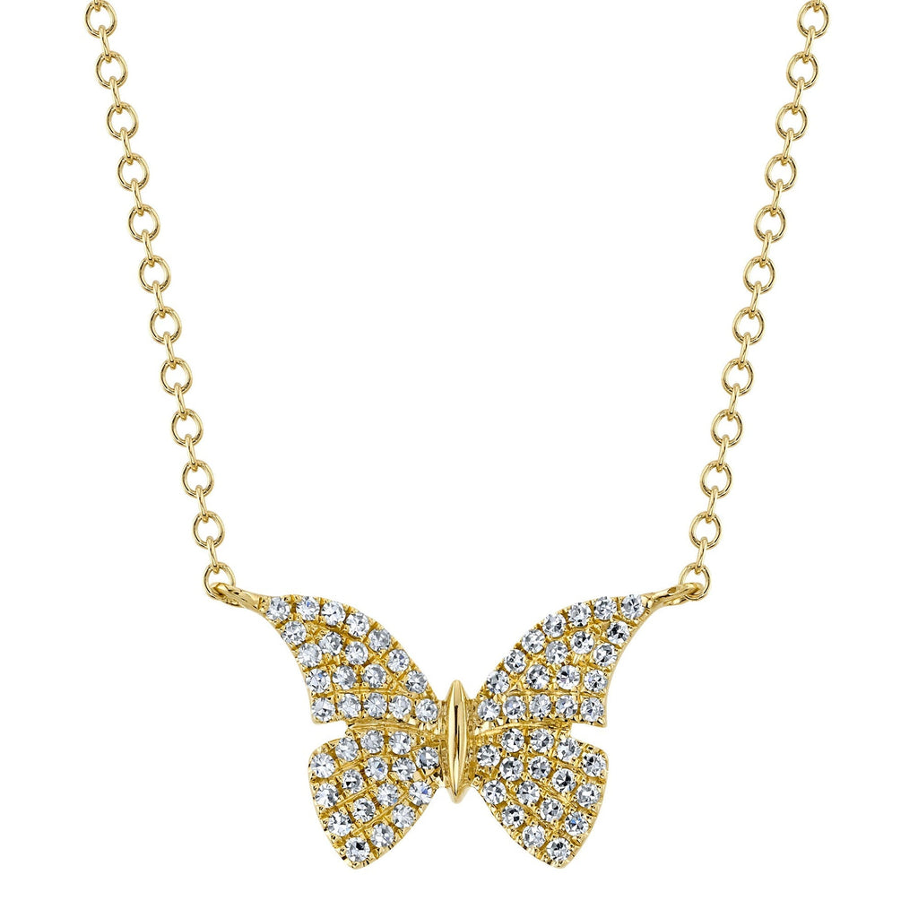 0.15CT DIAMOND BUTTERFLY NECKLACE
