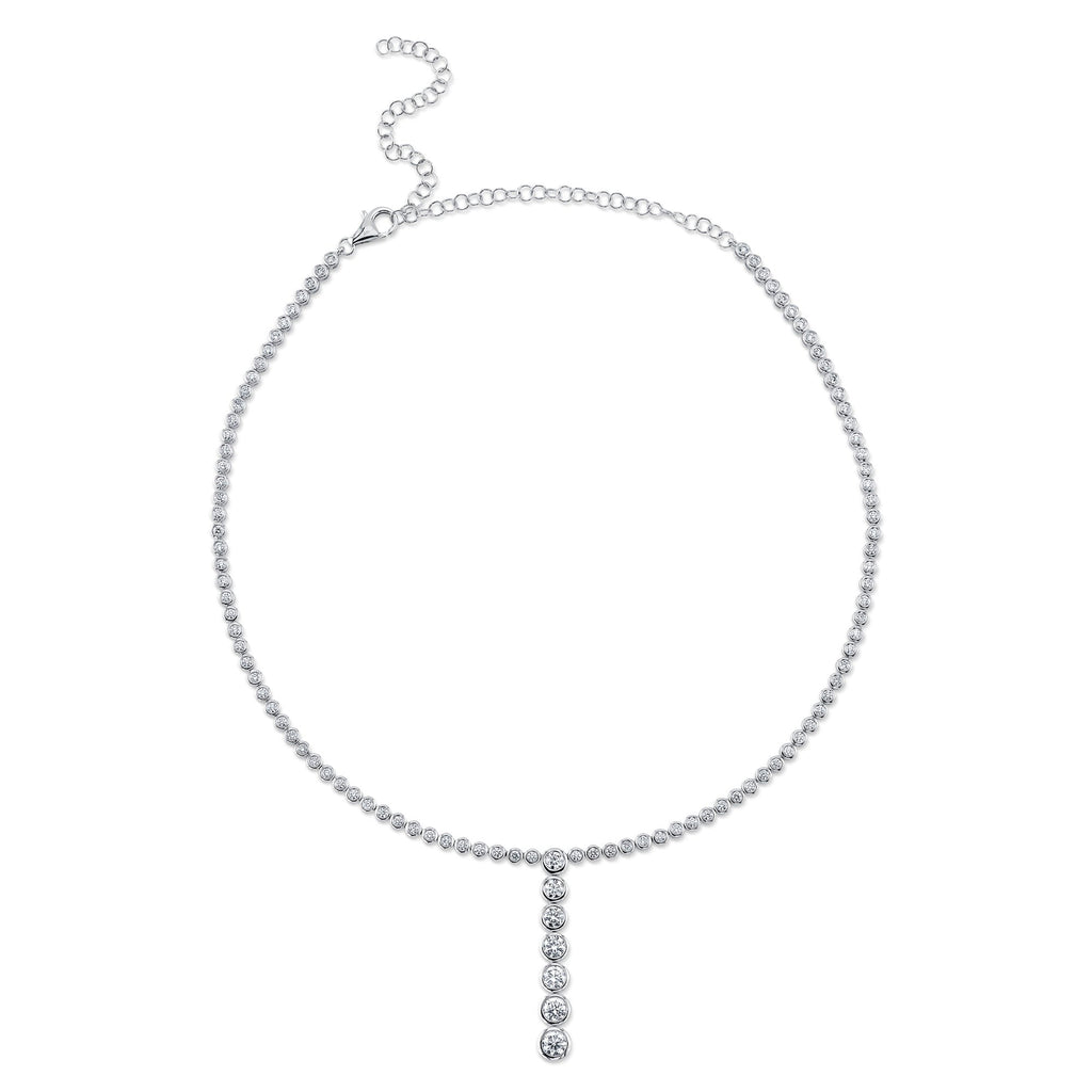 4.39CT DIAMOND BEZEL LARIAT NECKLACE
