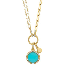 0-13ct-diamond-0-70ct-composite-turquoise-circle-paper-clip-link-necklace