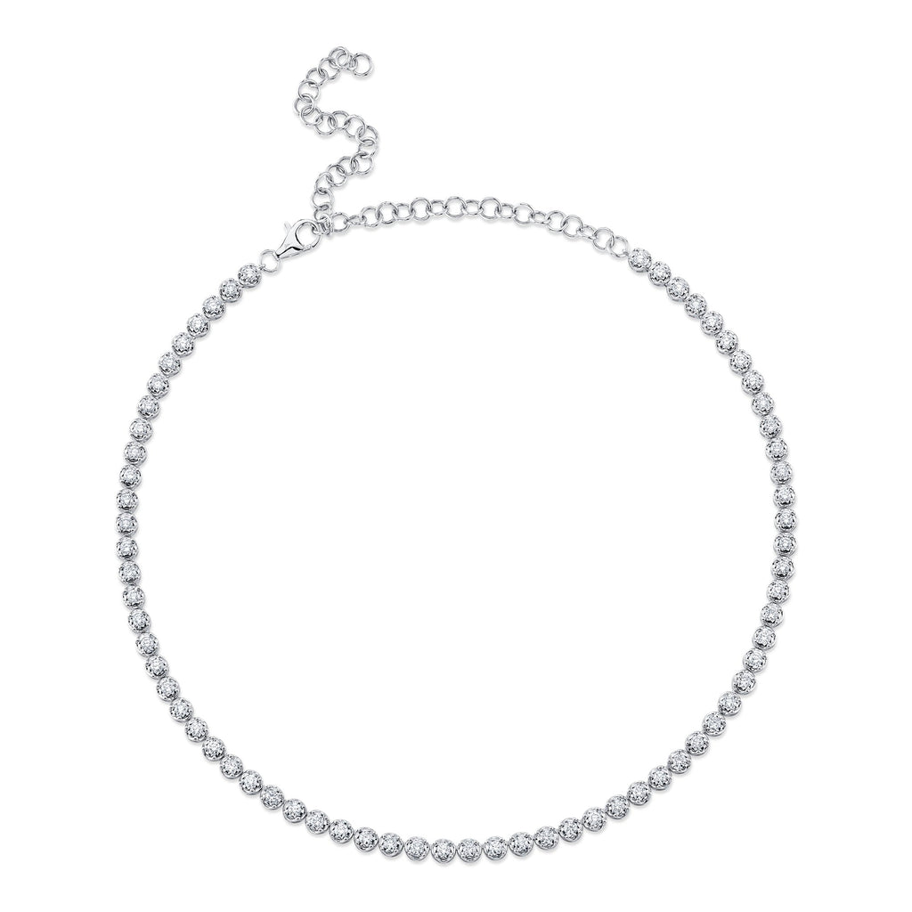 3.92CT DIAMOND TENNIS NECKLACE