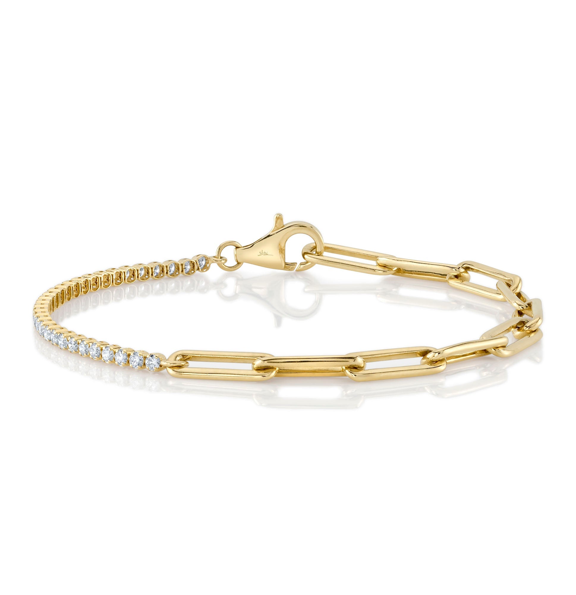 0-66ct-diamond-paper-clip-link-bracelet SC55024348