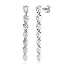 1.47CT DIAMOND PEAR BEZEL EARRING
