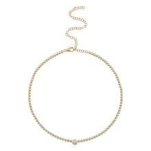 2.89CT DIAMOND BEZEL TENNIS NECKLACE