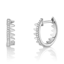 Shy Creation 0.07Ct Diamond Spike Huggie Earring SC55024686