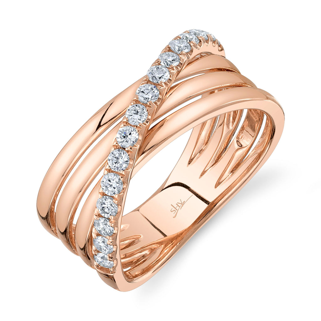 0.42CT DIAMOND BRIDGE RING