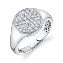 0.40CT DIAMOND PAVE SIGNET RING