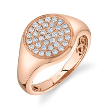 0.40CT DIAMOND PAVE SIGNET RING