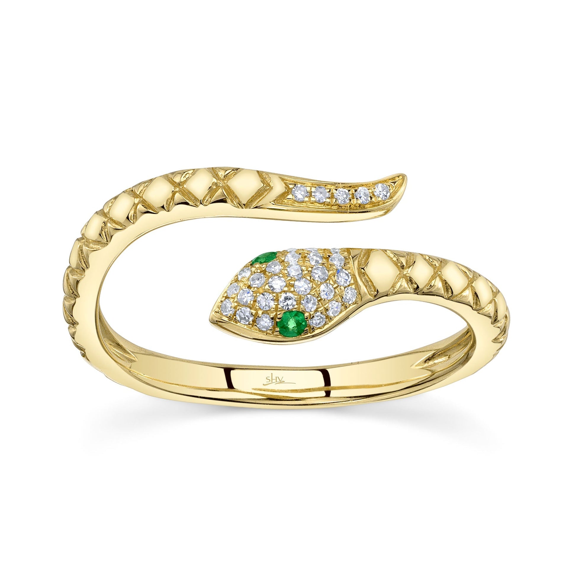 0-07ct-diamond-0-02ct-green-garnet-snake-ring