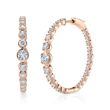 3.66CT DIAMOND CROWN SETTING HOOP EARRING