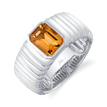 1.46CT CITRINE RIBBED RING