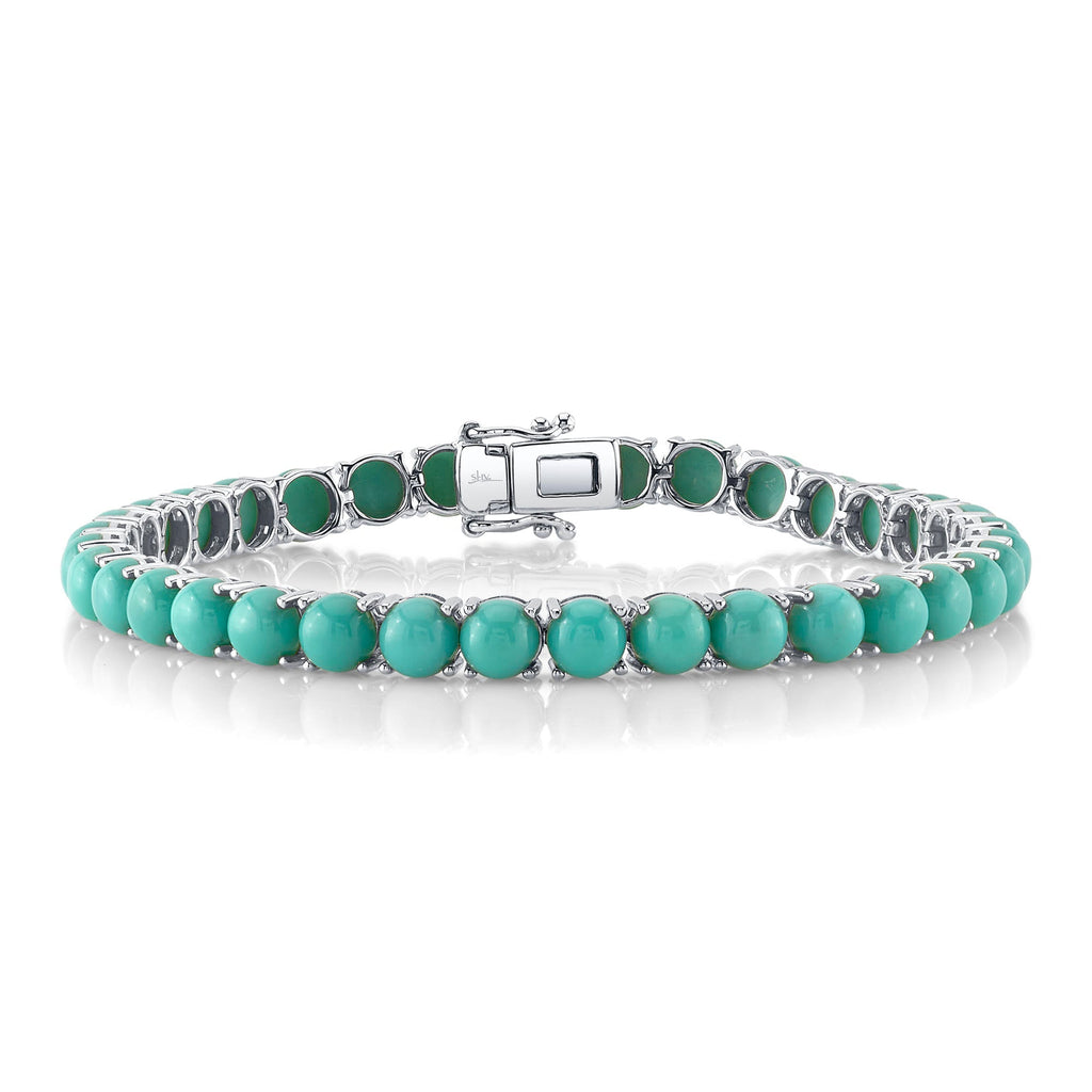 20.71CT COMPOSITE TURQUOISE TENNIS BRACELET