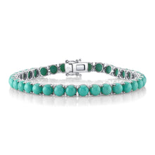 20.71CT COMPOSITE TURQUOISE TENNIS BRACELET