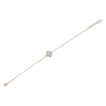 Shy Creation 0.07Ct Diamond & 0.40Ct Mother Of Pearl Clover Bracelet SC55025373