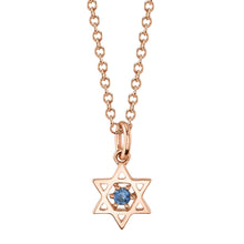 Shy Creation 0.03Ct Blue Sapphire Star Of David Necklace SC55025428
