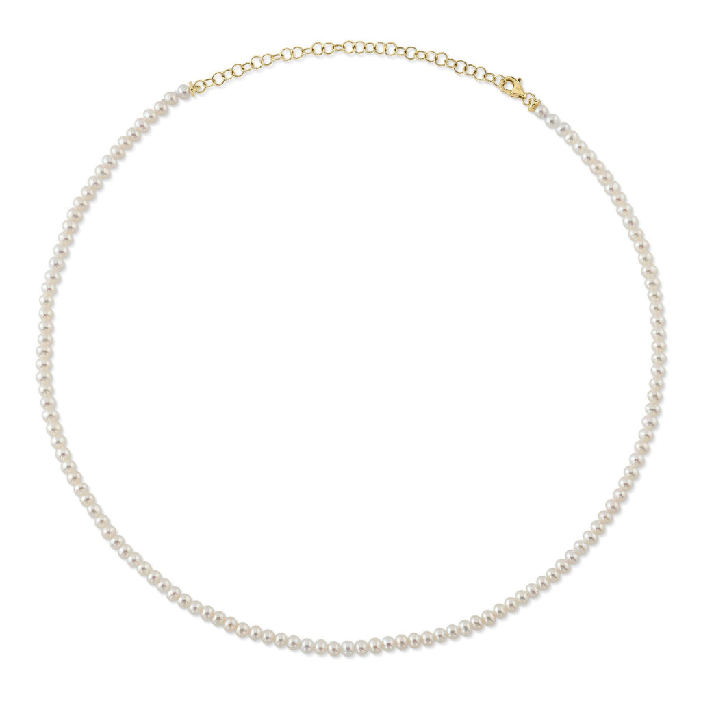 CULTURED PEARL TENNIS NECKLACE