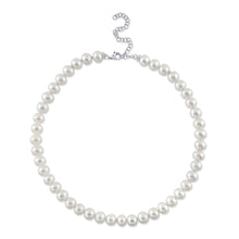 CULTURED PEARL TENNIS NECKLACE